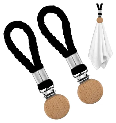 Produktbild von 2 Handtuchclips zum Aufhängen, Multifunktionshaken für Handtücher in Schwarz