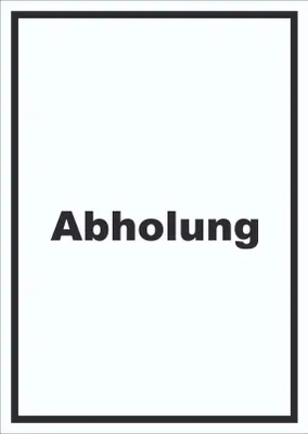 Produktbild von Abholung Schild mit Text Post hochkant A0 (841x1189mm)