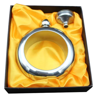 Produktbild von Flachmann Set mit Trichter,  Armband Taschenflasche, Edelstahl Wein Flachmann, Tragbar Armband FlachmannEdelstahl naturfarben