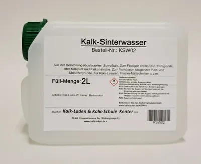 Produktbild von Kalk-Sinterwasser, hochrein, zum Festigen und Vornässen von Untergründen, 2 Liter, im Kanister