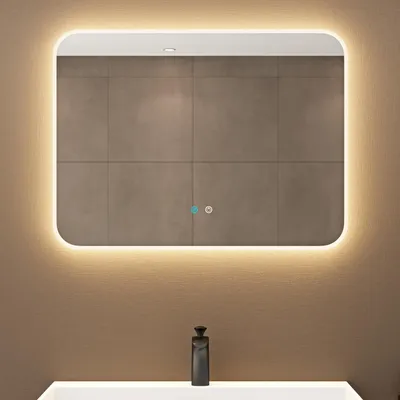 Produktbild von doporro Design LED-Spiegel Wandspiegel 60x80cm Badezimmerspiegel Beschlagfrei 5 mm Glas durch Antifog-Schicht LED-Spiegel-03
