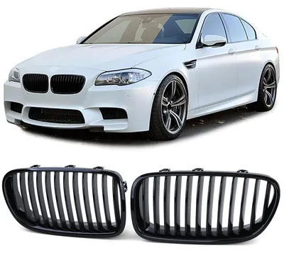 Sport Kühlergrill SCHWARZ GLANZ passend für BMW 5er F10 F11 ab 2010-2017 – Produktansicht