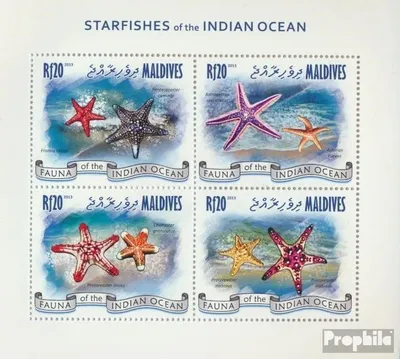 Produktbild von Briefmarken Malediven 2013 Mi 4843-4846 Kleinbogen (kompl. Ausg.) postfrisch Seesterne