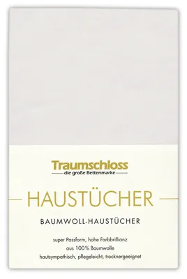 Produktbild von Traumschloss Betttuch Haustuch 150 x 250 cm silber aus 100% Baumwolle, ohne Gummizug