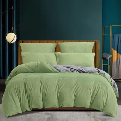 Productafbeelding van Winterbeddengoedset, 135x200 cm, groen-grijs