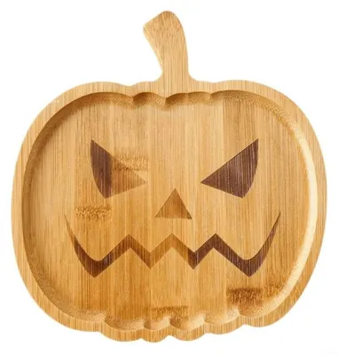 Imagen del producto de Bandeja de madera rústica para velas y aperitivos