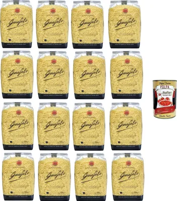 Produktbild von Garofalo Capellini spezzati N°22 Nudeln aus Hartweizengrieß Gragnano IGP 16x500gr+ Italian Gourmet polpa 400g
