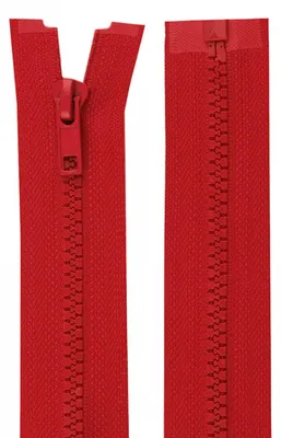 1 Reißverschluss Profil 5mm 90 cm teilbar rot