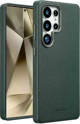 Immagine prodotto di Accezz MagSafe Backcover in pelle per Samsung Galaxy S25 Ultra - Verde cedro