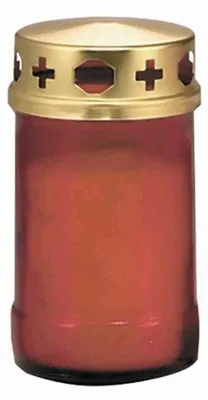 Image de Brûleur n° 3 verre avec couvercle rouge