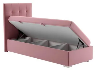 Produktbild von Luxus Schlafzimmer Textil Bett Polster Design 90x200cm Rosa Betten Hotel Neu