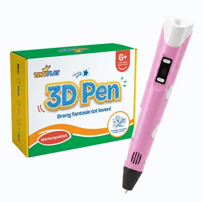 Productafbeelding van TinyPlay 3D Pen Starterspakket – 3D tekenen - 40m Vullingen PLA Filament 1.75 mm - roze