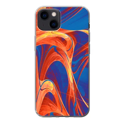 Produktbild von MuchoWow® Handyhülle Schutzhülle Hülle für iPhone 13 Kunst - Wellen - Farbe - Psychedelisch Silikon Softcase Handy Hülle - Karteninhaber