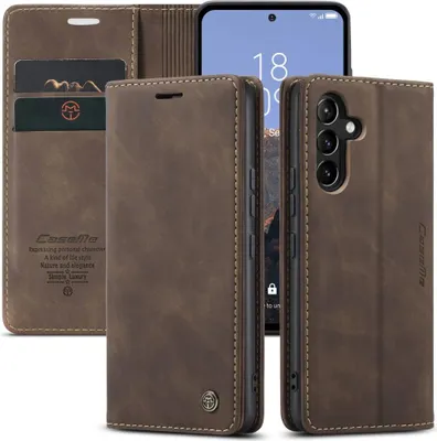 Produktbild von Samsung Galaxy A54 Hülle - CaseMe 013 Klapphülle - Dunkelbraun