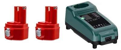 Produktbild von Batterie, 5000mAh Kapazität, kompatibel mit mehreren Elektrowerkzeugen, 1Ladegerät2Batterie, 12V-a