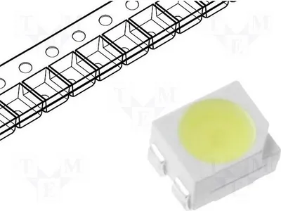Productafbeelding van 5x LED, 150 mcd, blauw, 3,5 x 2,8 x 1,9 mm, 3528, PLCC2, SMD, 120°, 2,8 ÷ 4V, OSUB51B1S, LED-diodes