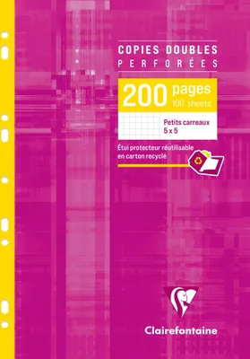 Produktbild von Clairefontaine 5x Packung 100 Bl Kanzleibogen gelocht, A4, 90g, kariert 4712C