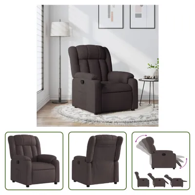 Produktbild von The Living Store Relaxsessel Dunkelbraun Stoff