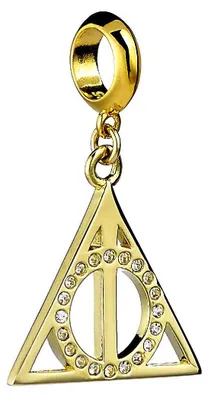 Image de Harry Potter argent sterling Deathly Hallows plaqué or charme clip