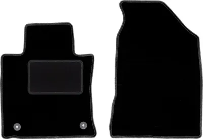 Produktbild von Velours-Fußmatten Vorne passend für SsangYong Tivoli (SUV, Bj. 2015-) –  schwarz, passgenau, mit Befestigungen set 2 Stk. - STANDARD