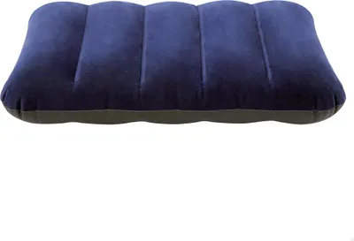 Produktbild von Intex Aufblasbares Campingkissen Flocked Blue, Vinyl, Blau, 43x28x9 cm