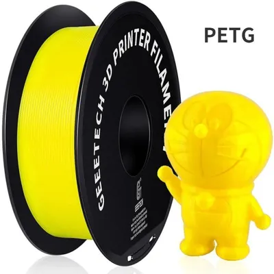 Zdjęcie produktu dla Filament PETG do drukarek 3D – 1,75 mm – szpula 1 kg – do drukarek FDM/FFF – pakowany próżniowo – żółty