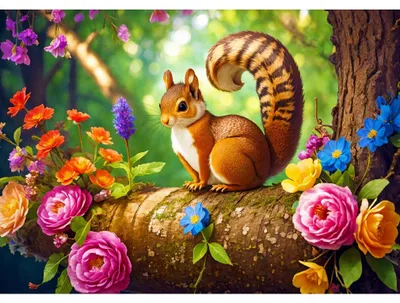 Immagine prodotto di BUON DIVERTIMENTO CON IL PUZZLE "Kvetouc Eichhö rnchen" da 1000 pezzi