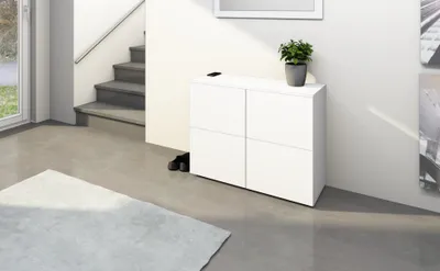 Produktbild von Kommode "Rova" 4-türig weiß-matt