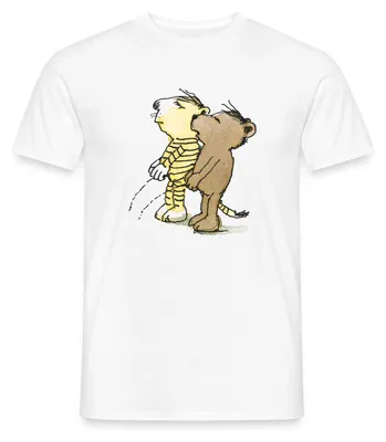Produktbild von Spreadshirt Janosch Tiger und Bär Pullern Männer T-Shirt, XL, Weiß