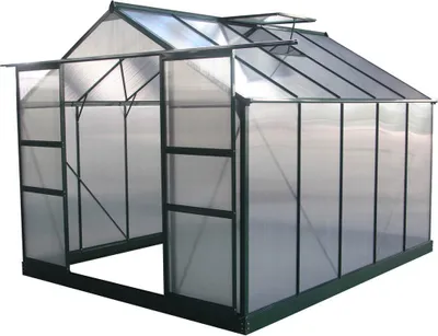 Image de Serre jardin polycarbonate "Dahlia" Vert Sapin 7,67 m²