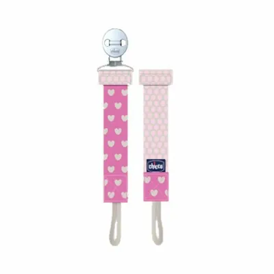Obrázek produktu pro Chicco Držák na dudlík univerzální, růžový, 0m +