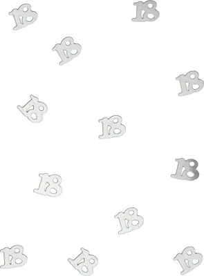 Produktbild von Tischkonfetti silber 18 Jahre 14g - Einheitsgröße