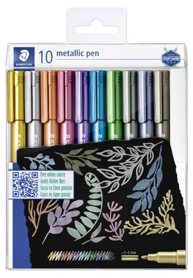 Produktbild von STAEDTLER 8323 Metallic pen Transparente Box mit 10 Farben