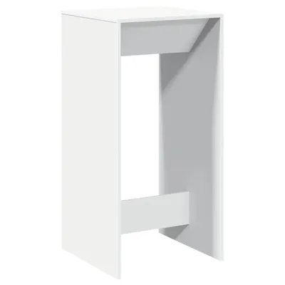 A white bar table on a white background.