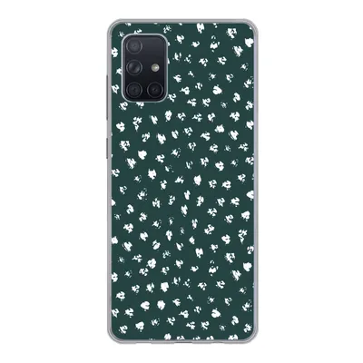 Produktbild von MuchoWow® Handyhülle Schutzhülle Hülle für Samsung Galaxy A51 5G Polka dots - Weiß - Grün Silikon Softcase Handy Hülle - Abbildung