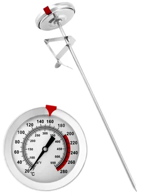 Frittieröl-Thermometer aus Edelstahl, 290°C, 23 cm Sonde