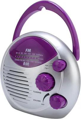 Productafbeelding van Doucheradio - Badkamer radio - Muziek luisteren - IPX4 waterdicht - 16 x 14 x 8 cm - Wit