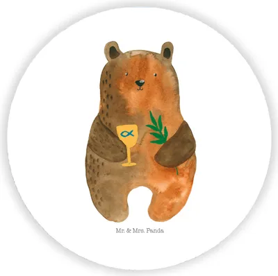 Produktbild von Mr. & Mrs. Panda Kühlschrankmagnet Bär Konfirmation - Weiß - Geschenk, magnet für kühlschrank, Evangelisch, Teddy, whiteboardmagnet, Kirche, fotos, Gottesdienst, pinnwand