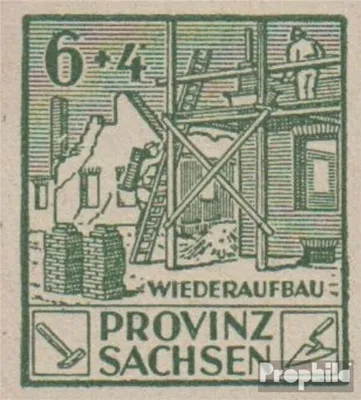 Produktbild von Briefmarken Sowjetische Zone (All.Bes.) 1946 Mi 87B I Fleck an 4 postfrisch Wiederaufbau