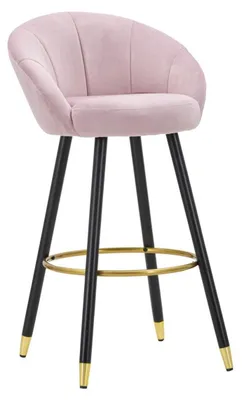 Immagine prodotto di Sgabello da bar Prague rosa – 55 x 56 x H 104 cm