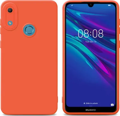 Produktbild von Cadorabo Hülle für Huawei Y6 2019 Schutz Hülle in Orange TPU Silikon Etui Case Handyhülle