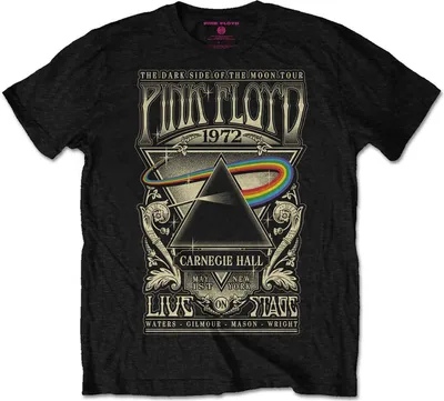 Image de Pink Floyd - "Carnegie Hall" T-shirt homme/femme unie RO4106 (5XL) (Noir)