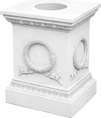 Produktbild von Casa Padrino Barock Garten Deko Sockel Weiß H. 74 cm - Barock Garten Accessoires