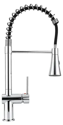 Produktbild von AICA Spülwasserhahn Ausziehbarer Sprayer mit Federzug Hochwertiger Messingkern Einhebelmischer für Küche Chrom