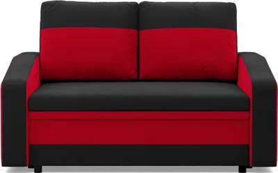 Produktbild von Klappsofa mit Schlaffunktion ORION, Sofa 2-Sitzer für Wohnzimmer Schwarz/Marineblau