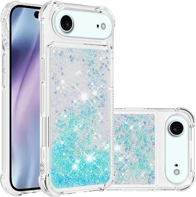 Produktbild von iPhone Air Hülle - Coverup Liquid Glitzer Back Cover - Blau