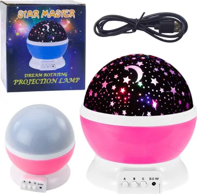Produktbild von 360° Drehbarer Sternprojektor Led-Nachtlicht Rosa