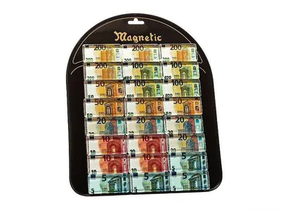 Image de Aimant en verre - monnaie Euro (24 pièces)