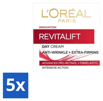 Produktbild von 5 x L'Oréal Revitalift 40+ Anti-Falten Tagescreme - 50 ml - Vorteilspackung - 5 Stücke