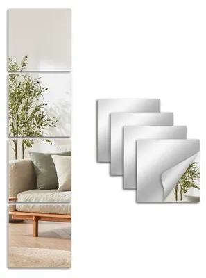 Produktbild von Solidchoice – Set mit 4 selbstklebenden Wandspiegeln